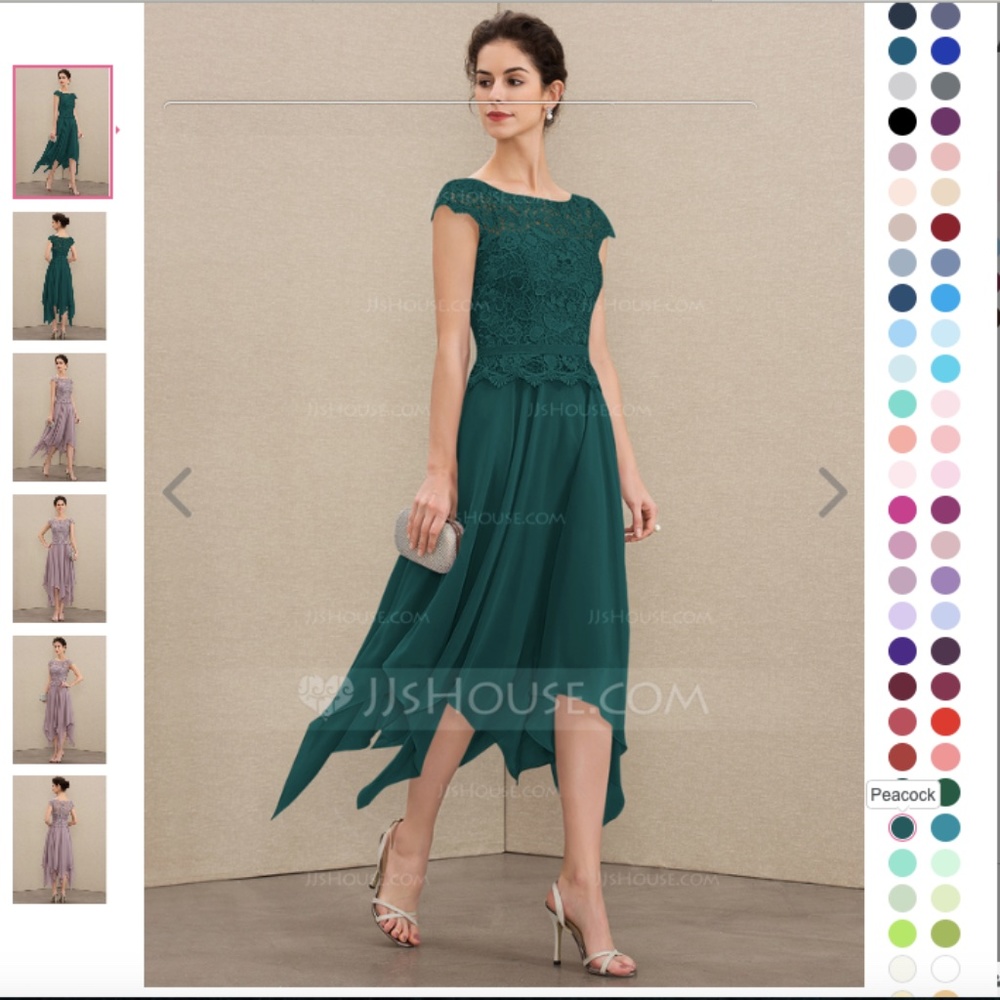 JJs House ALine Chiffon Lace Mother of Bride Dress